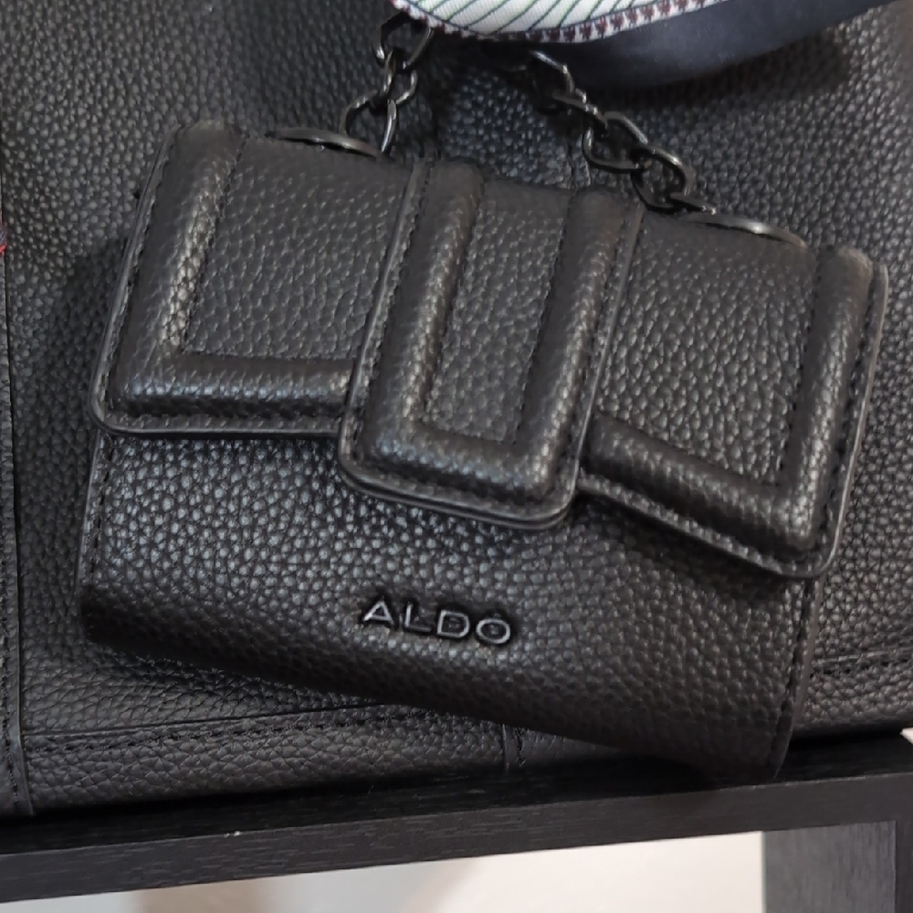 ALDO Mini Bag w Black Chain Strap And Sporty Black Tote With Shoulder Strap